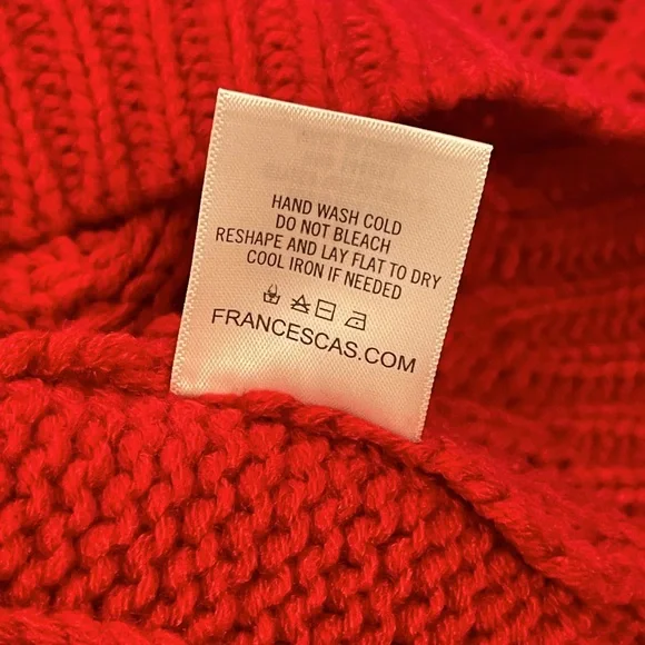 HARPER Chunky Cable Kit Cropped Sweater Red Size S - Picture 8 of 10